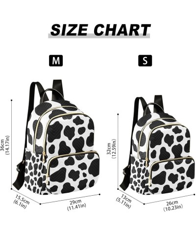 Cow Print Mini Backpack Fashion Backpack Purse for Women,Handbag Shoulder Bag Casual Daypack, Ladies Gift for College Work (M...