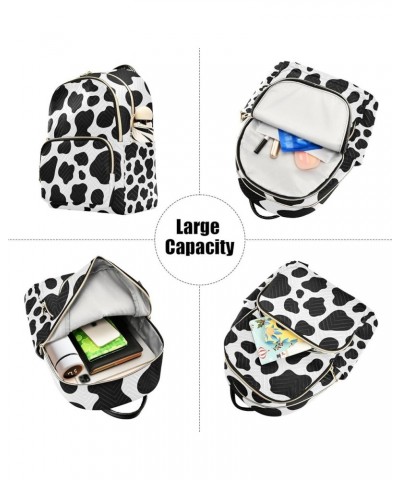 Cow Print Mini Backpack Fashion Backpack Purse for Women,Handbag Shoulder Bag Casual Daypack, Ladies Gift for College Work (M...