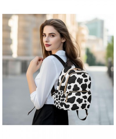 Cow Print Mini Backpack Fashion Backpack Purse for Women,Handbag Shoulder Bag Casual Daypack, Ladies Gift for College Work (M...