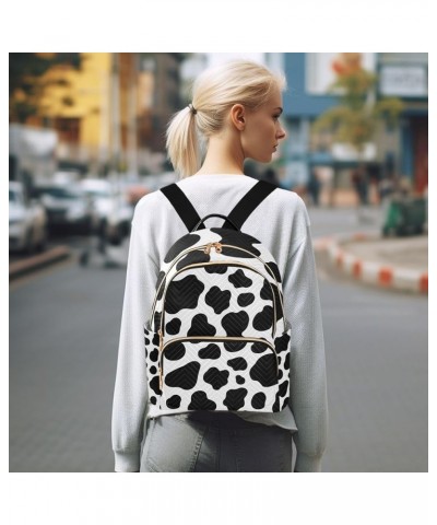 Cow Print Mini Backpack Fashion Backpack Purse for Women,Handbag Shoulder Bag Casual Daypack, Ladies Gift for College Work (M...