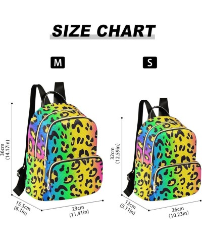 Mini Backpack Purse for Women Lightweight Girls Small Size Leopard Rainbow Cheetah Print School Teens College Traveling Mediu...