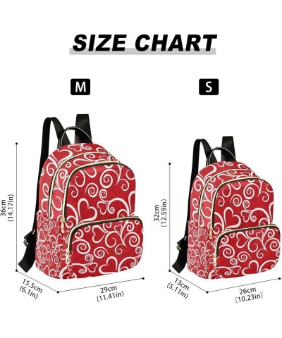 Women Backpack Heart Vibrant Flower Red Anti-Theft Travel Backpack with Luggage Belt Lightweight Handbag Roomy Double Zipper ...