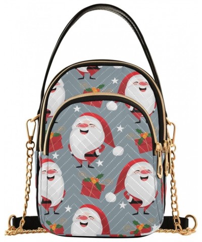 Christmas Laughing Santa Crossbody Bags for Women Hand Bag Small Sling Shoulder Travel Bag Mini Wallet Phone Purse $8.40 Cros...