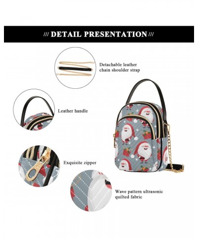 Christmas Laughing Santa Crossbody Bags for Women Hand Bag Small Sling Shoulder Travel Bag Mini Wallet Phone Purse $8.40 Cros...