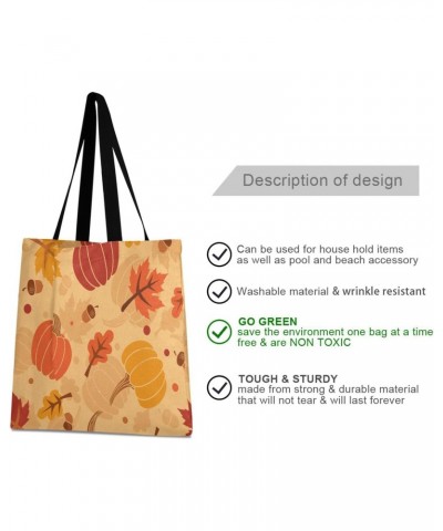 Handbags and Purse Autumn Pumpkins Maple Oak Leaves for Women Tote Bag Large Capacity Top Happy Thanksgiving Day Storage Hand...