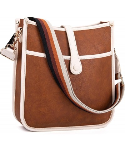 Clear Crossbody Bag for Women Clear Bag for Stadium Events Trendy Travel Shoulder Purse Handbags Brown and White $7.94 Should...