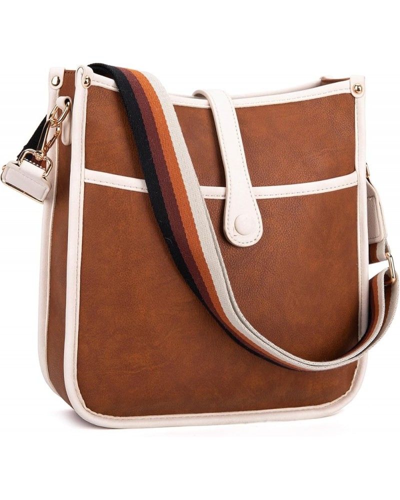 Clear Crossbody Bag for Women Clear Bag for Stadium Events Trendy Travel Shoulder Purse Handbags Brown and White $7.94 Should...