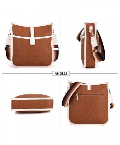 Clear Crossbody Bag for Women Clear Bag for Stadium Events Trendy Travel Shoulder Purse Handbags Brown and White $7.94 Should...