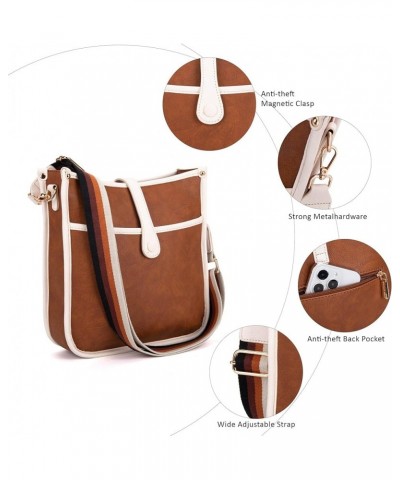 Clear Crossbody Bag for Women Clear Bag for Stadium Events Trendy Travel Shoulder Purse Handbags Brown and White $7.94 Should...