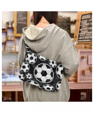 Women Boho Handbag Cute Soccer Underarm Bag Tote Bag Shoulder Bag Crossbody Bag Fluffy Cell Phone Purse Patriot Lady Travel P...