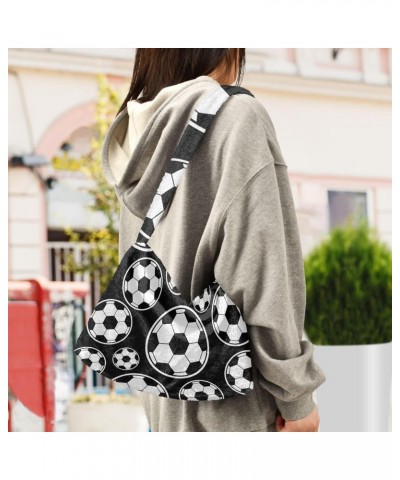 Women Boho Handbag Cute Soccer Underarm Bag Tote Bag Shoulder Bag Crossbody Bag Fluffy Cell Phone Purse Patriot Lady Travel P...