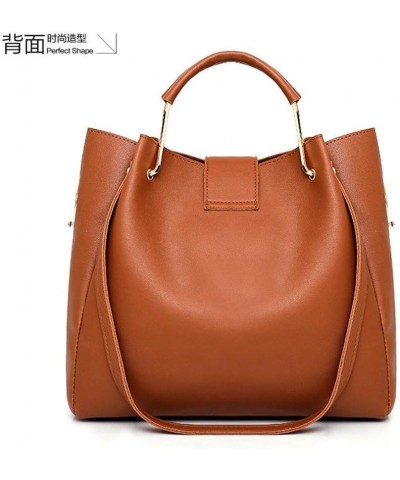 Women's 3Pcs Handbag Set Retro PU Leather Tassel Shoulder Shopping Bag Brown $37.70 Totes