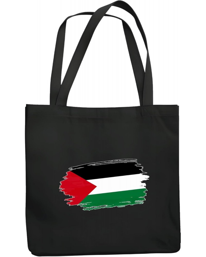 Palestine Palestinian national flag vintage proud pride home country Navy Black Multicolor Canvas Tote Bag $19.71 Totes