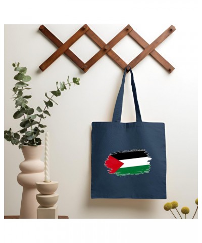 Palestine Palestinian national flag vintage proud pride home country Navy Black Multicolor Canvas Tote Bag $19.71 Totes