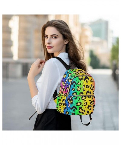 Mini Backpack Purse for Women Lightweight Girls Small Size Leopard Rainbow Cheetah Print School Teens College Traveling Mediu...