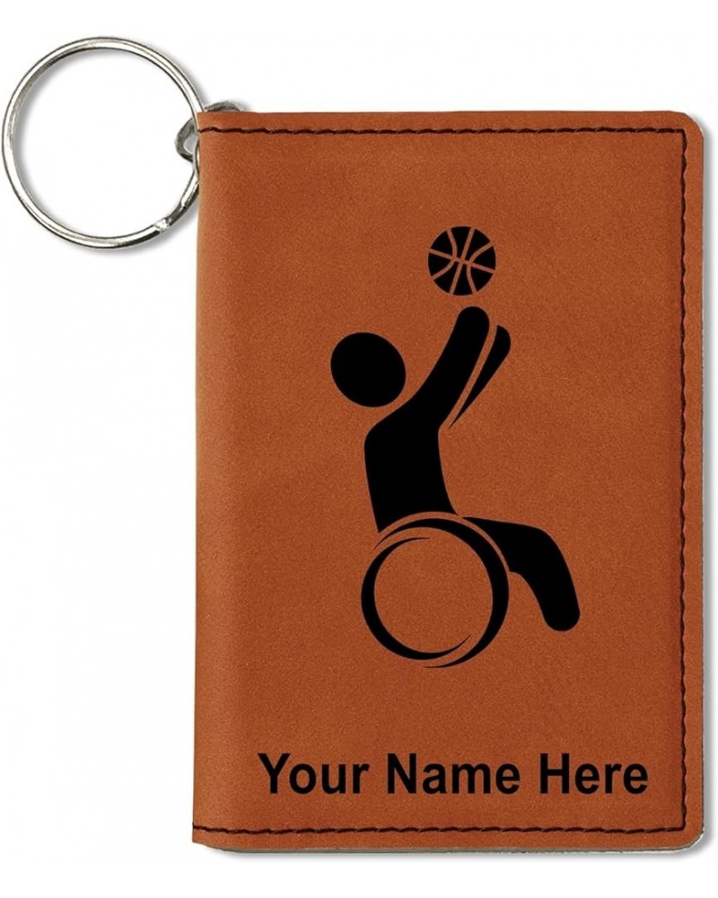 ID Holder Wallet, Wheelchair Basketball, Personalized Engraving Included (Rustic) Dark Brown $16.79 Wallets