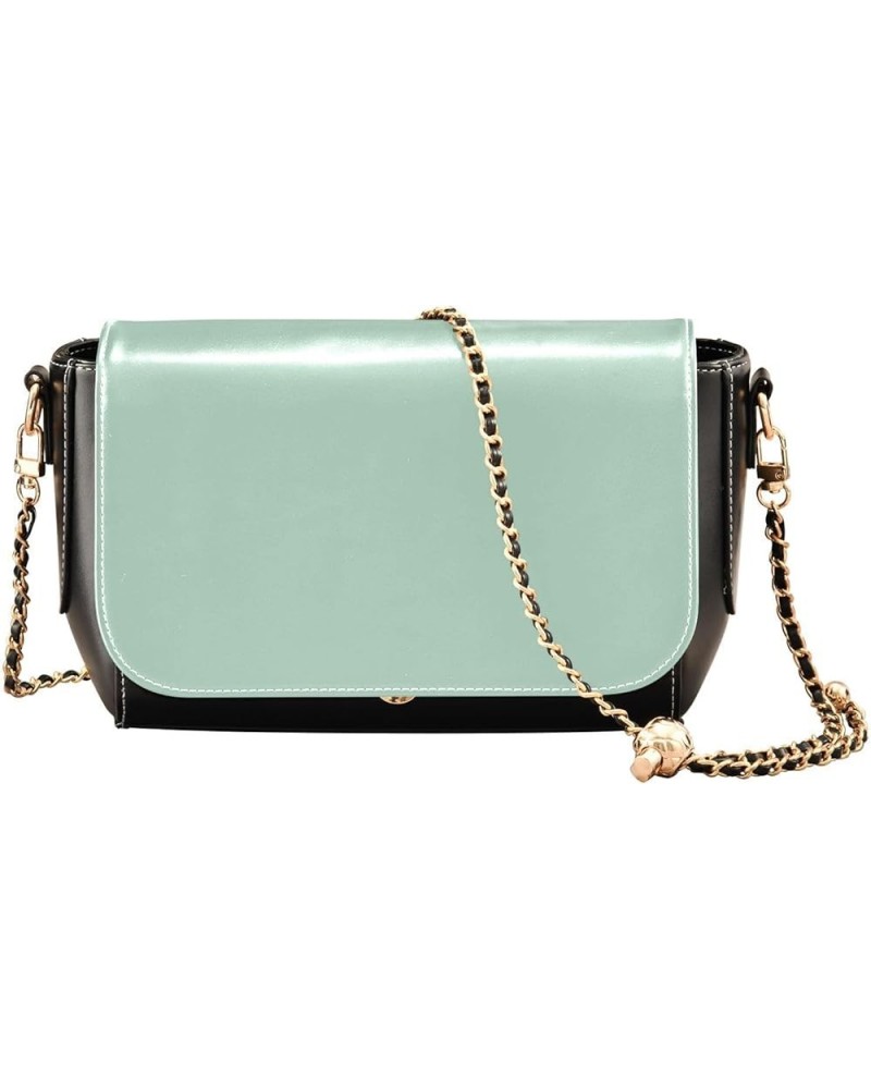 Sage Side Crossbody Purse, PU Leather, Crossbody Flap Shoulder Bag, Travel Crossbody Women Horizon Blue $22.39 Crossbody Bags