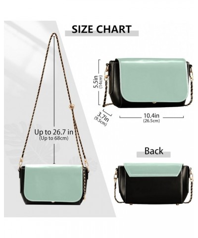 Sage Side Crossbody Purse, PU Leather, Crossbody Flap Shoulder Bag, Travel Crossbody Women Horizon Blue $22.39 Crossbody Bags