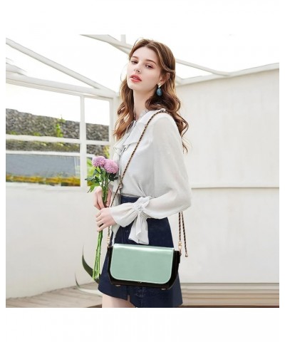 Sage Side Crossbody Purse, PU Leather, Crossbody Flap Shoulder Bag, Travel Crossbody Women Horizon Blue $22.39 Crossbody Bags