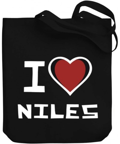 I love Niles Bicolor Heart Canvas Tote Bag 10.5" x 16" x 4 $16.80 Totes