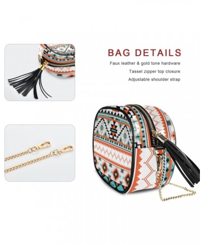 Women's Aztec Design Crossbody Bag Fashion Purses Bag Cross Body Bag Shoulder Handbag with Adjustable Chain Strap $9.84 Satchels