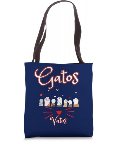 Gatos before Vatos Funny Valentines Cats Spanish Tote Bag $13.11 Totes