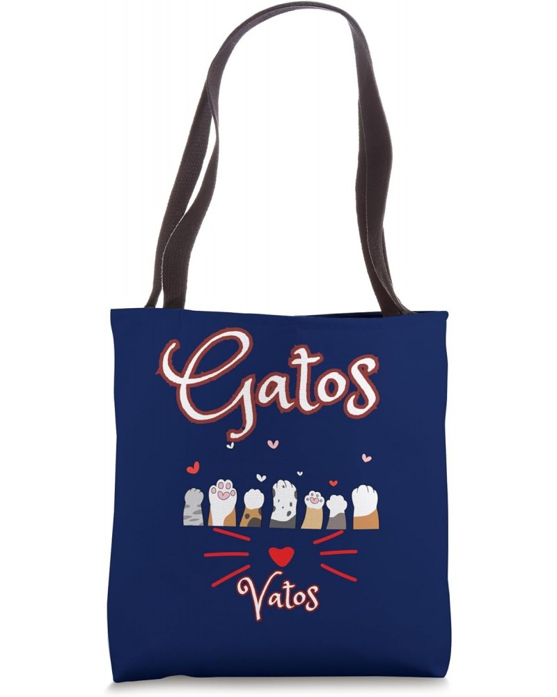 Gatos before Vatos Funny Valentines Cats Spanish Tote Bag $13.11 Totes