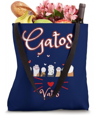 Gatos before Vatos Funny Valentines Cats Spanish Tote Bag $13.11 Totes