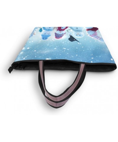 My Daily Women Tote Shoulder Bag Cute Snowmen Winter Handbag $14.57 Shoulder Bags