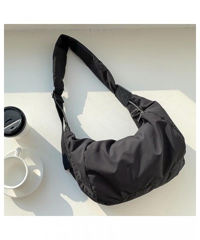 Ladies Large Capacity Shoulder Bag Trendy High-End Solid Color Shoulder Bag for Ladies Birthday Black $19.79 Shoulder Bags