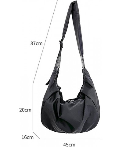 Ladies Large Capacity Shoulder Bag Trendy High-End Solid Color Shoulder Bag for Ladies Birthday Black $19.79 Shoulder Bags