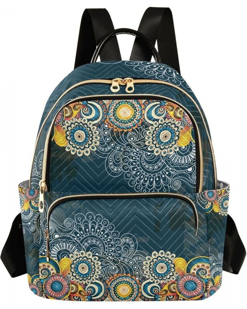 Mandala Graffi Ethnic Small Backpack Purse for Women Travel Bag Fashion Daypack Back Pack Shoulder Bag Multicolor Medium $15....