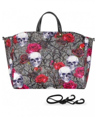 Sugar Floral Art Large Tote Bag Women Should Bag Extra Large Tote Bags Waterproof Big Crossbody Tote Bag with inner Pockets f...