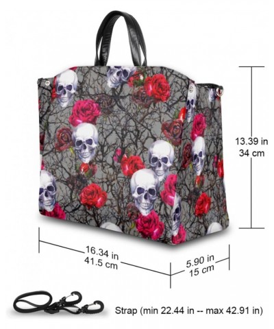 Sugar Floral Art Large Tote Bag Women Should Bag Extra Large Tote Bags Waterproof Big Crossbody Tote Bag with inner Pockets f...