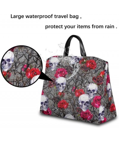 Sugar Floral Art Large Tote Bag Women Should Bag Extra Large Tote Bags Waterproof Big Crossbody Tote Bag with inner Pockets f...