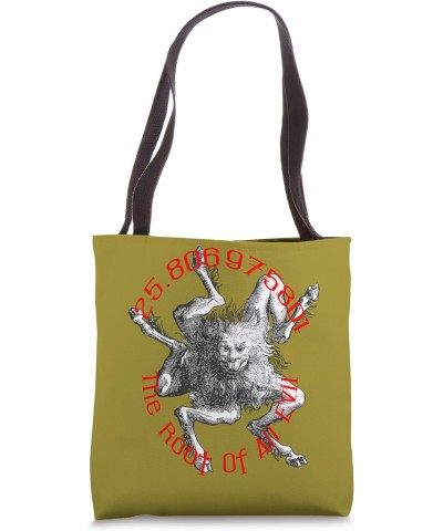 25.806975801 The Demonic Root Of All Evil Math Geek Fun Tote Bag $9.63 Totes