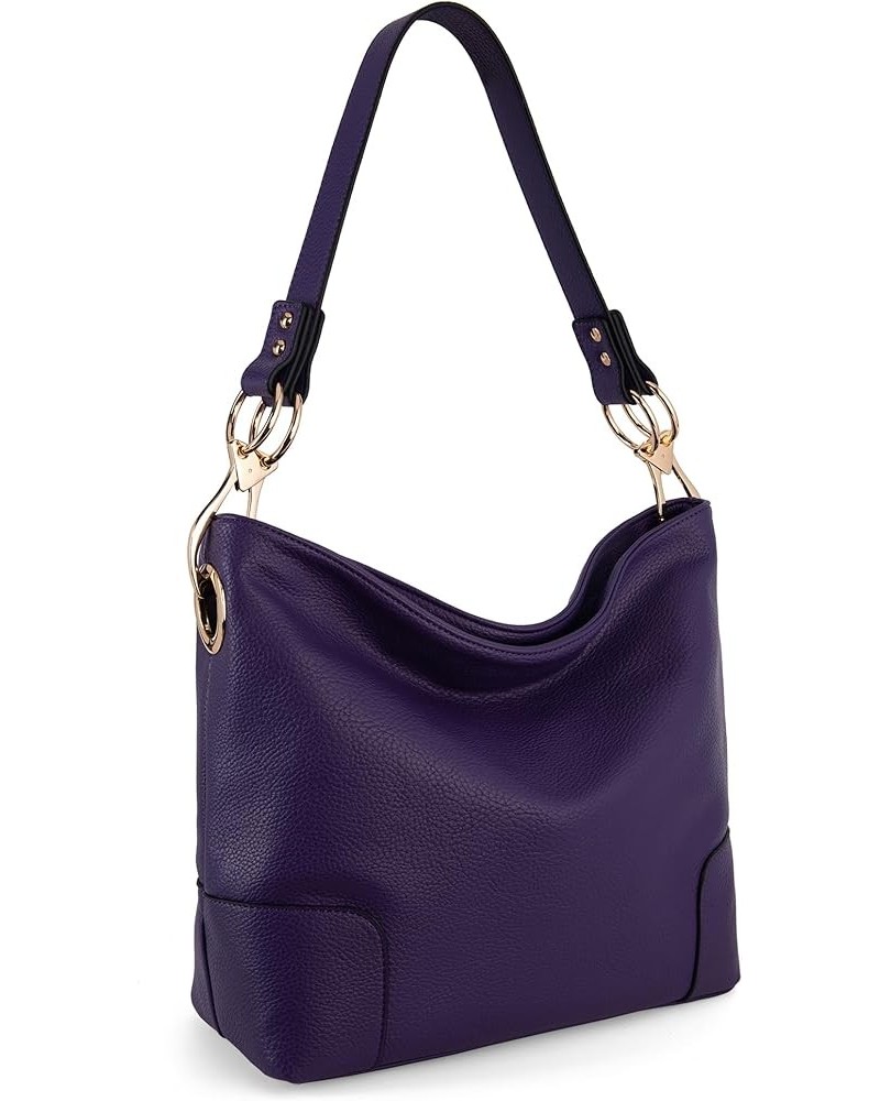 Hobo Bags for Women Top Handle Satchel Shoulder Purse Bucket Handbag Special-purple $11.75 Totes