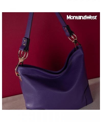 Hobo Bags for Women Top Handle Satchel Shoulder Purse Bucket Handbag Special-purple $11.75 Totes