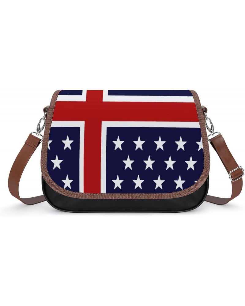 USA Nordic Flag Messenger Bag Casual Crossbody Shoulder Bags Lightweight Waterproof Fashion Purse for Women $16.81 Shoulder Bags