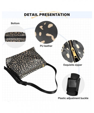 Gold Leopard Cheetah Print Womens Tote Bag Leather Shoulder Bag For Women Men Large Hobo Cross Body Bags Handbag $19.71 Totes