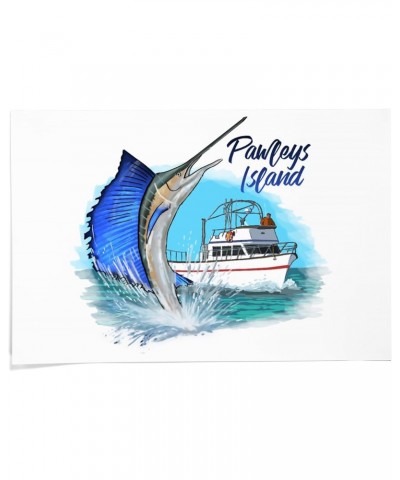 24x36 Inch Giclee Print, Pawleys Island, Sailfish and Fishing Boat $20.00 Totes