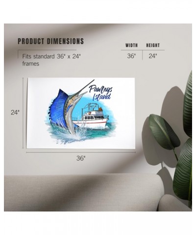 24x36 Inch Giclee Print, Pawleys Island, Sailfish and Fishing Boat $20.00 Totes