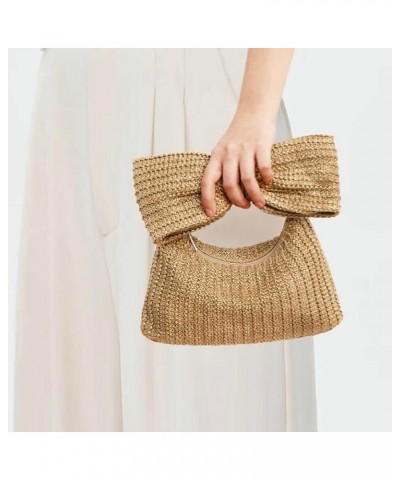 Straw Clutch Purses for Women Vintage Summer Straw Beach Bag Woven Purse Wicker Rattan Envelope Clutch for Wedding B Black $1...