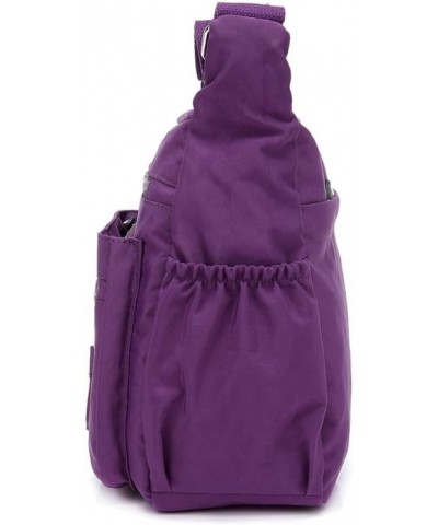 Nylon Crossbody Bag for Women Waterproof Shoulder Bag Travel Purses and Handbag Mulit-Pockets Purple $10.29 Crossbody Bags