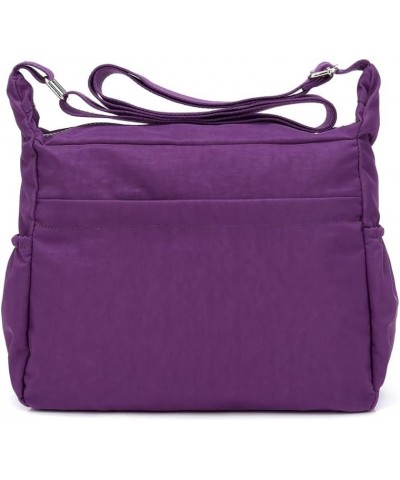 Nylon Crossbody Bag for Women Waterproof Shoulder Bag Travel Purses and Handbag Mulit-Pockets Purple $10.29 Crossbody Bags