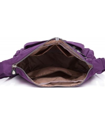 Nylon Crossbody Bag for Women Waterproof Shoulder Bag Travel Purses and Handbag Mulit-Pockets Purple $10.29 Crossbody Bags