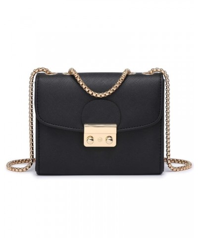 Women Small Crossbody Bag Designer Evening Bag Clutch Purse Handbag for Wedding/Prom/Party with Double Chain Strap Black $17....