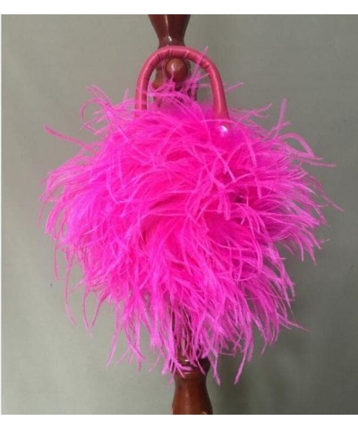 Ostrich Feather Purse for Women Evening Clutch Mini Purse for Wedding Party Prom Banquet Light Pink $26.50 Handbags