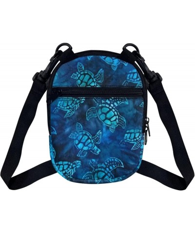 Small Crossbody Bag for Men Women Lightweight Zipper Messenger Bag Shoulder Sling Handbag Adjustable Strap Blue Turtle $10.63...