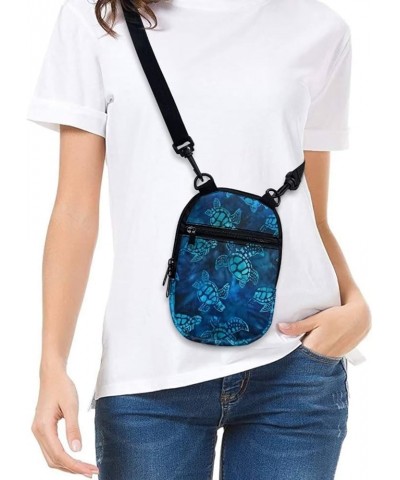 Small Crossbody Bag for Men Women Lightweight Zipper Messenger Bag Shoulder Sling Handbag Adjustable Strap Blue Turtle $10.63...